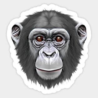 Realistic image with a chimpanzee theme Sticker